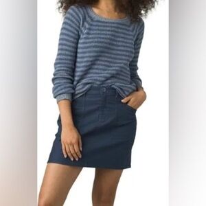 PrAna Nikit Skirt Women's Navy Skirt Nocturnal Sz 8 mini casual organic